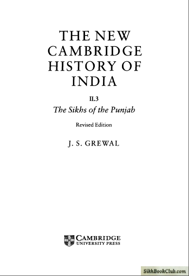 The New Cambridge History of India-The Sikhs of Punjab